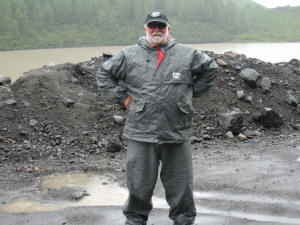 Marion at Bear Glacier near Stewart, BC