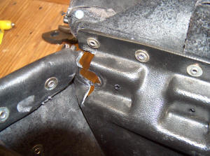 Damaged saddle bag