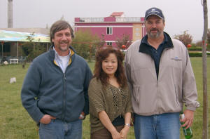 Patricio, Ya Ya, and Bill at the Farmer's Restaurant