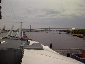 Ben Franklin Bridge from the USS New Jersey