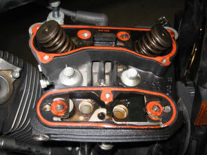 cylinder head with blown gasket