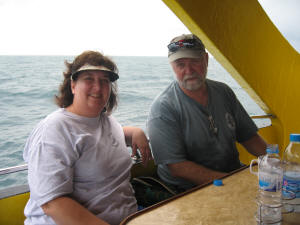 Patti and Marion on the Excalibur II (early on the first day)